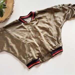 Hannah Banana by Sara Sara Satin Bomber Jacket | 8